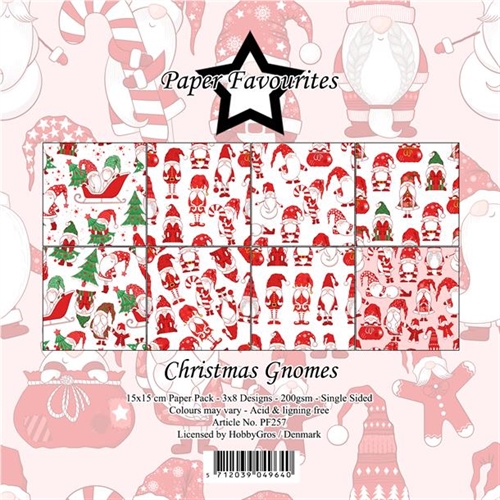 Paper Favourites Christmas gnomes 3x8 desogn 15x15cm 200g